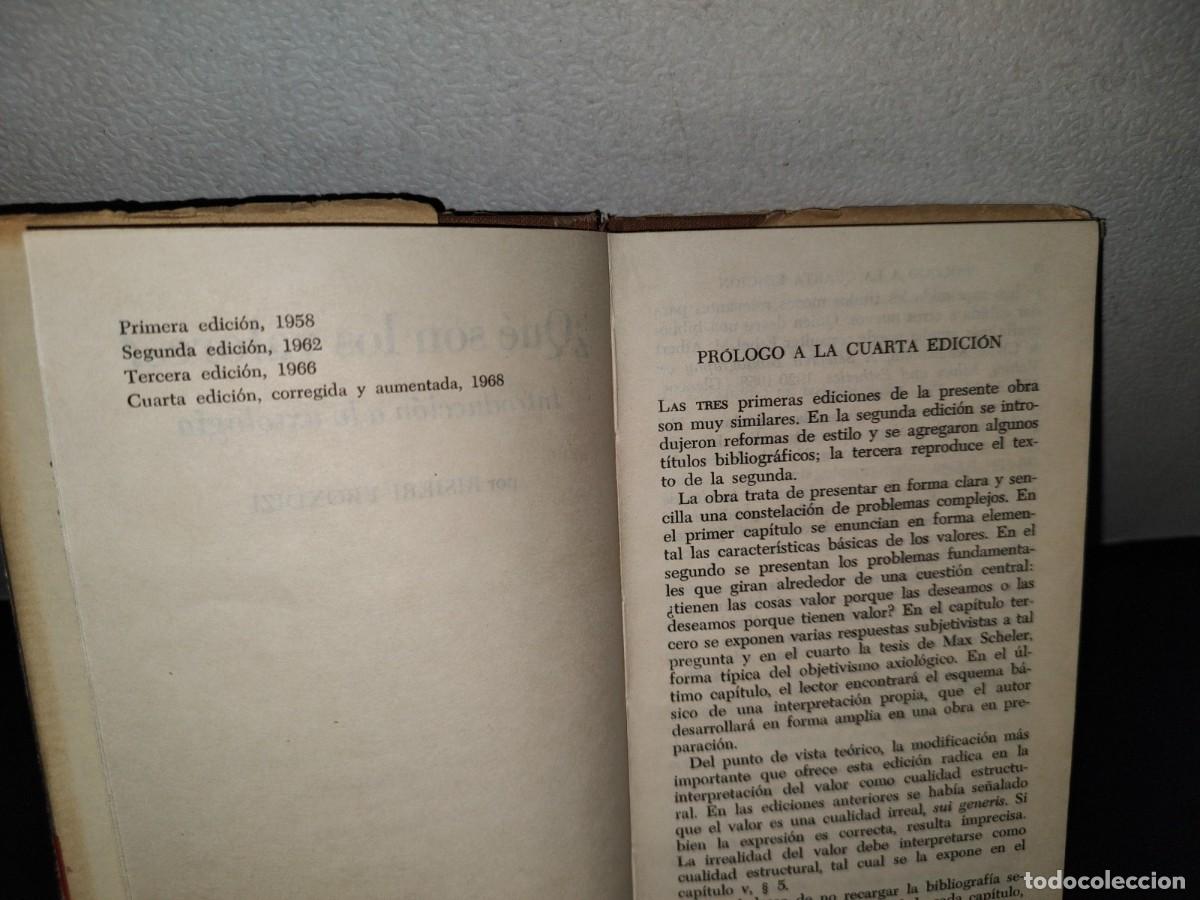 Libros de segunda mano: 65- &iquest;QU&Eacute; SON LOS VALORES? INTRODUCCI&Oacute;N A LA AXIOLOG&Iacute;A - RISIERI FRONDIZI - Foto 4