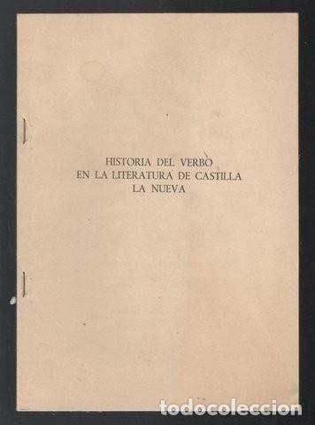 Libros de segunda mano: CRIADO DE VAL, M: HISTORIA DEL VERBO EN LA LITERATURA DE CASTILLA LA NUEVA