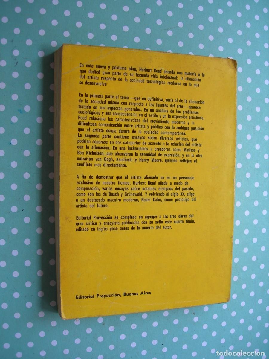 Libros de segunda mano: ARTE Y ALIENACI&Oacute;N / HERBERT READ / ENSAYO - Foto 2