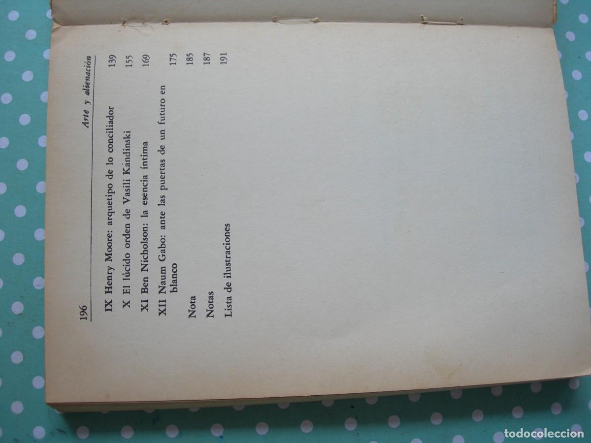 Libros de segunda mano: ARTE Y ALIENACI&Oacute;N / HERBERT READ / ENSAYO - Foto 4