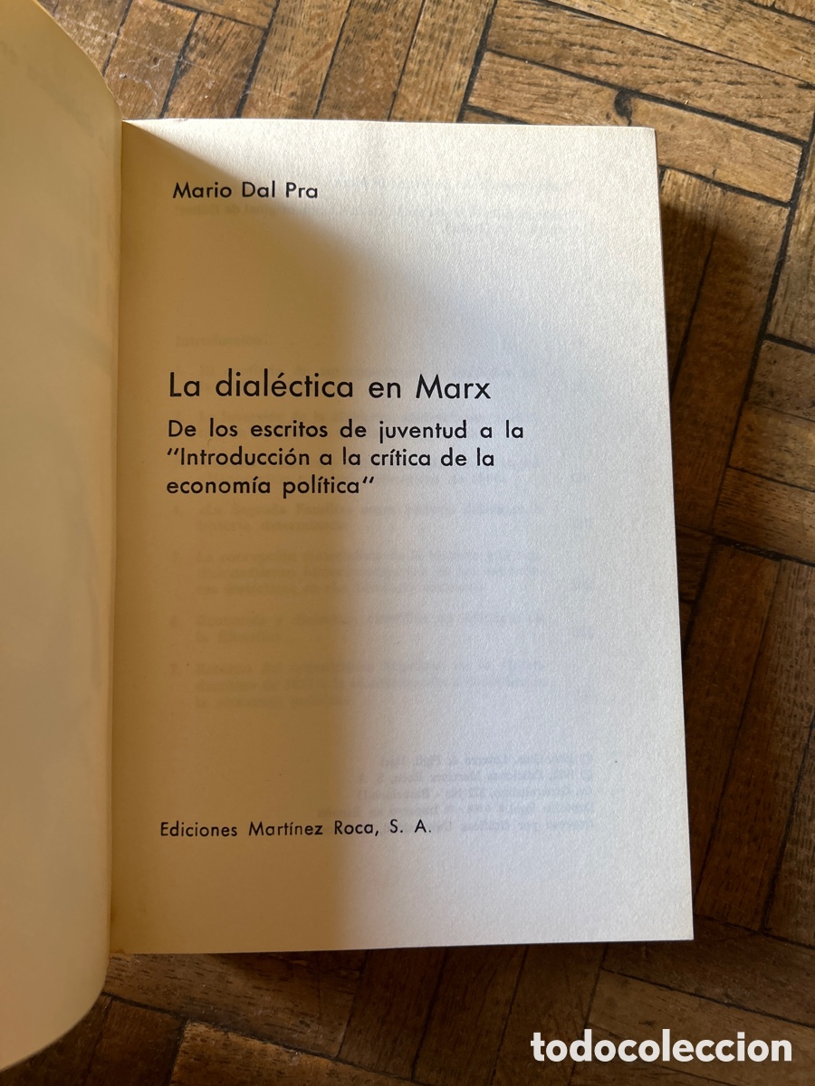 Libros de segunda mano: La dial&eacute;ctica en Marx - Mario Dal Pra - Mart&iacute;nez Roca (1971) - Foto 3