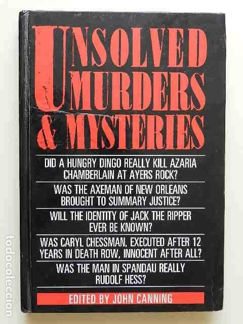 Libros de segunda mano: Unsolved murders & mysteries Edited by John Canning EN INGL&Eacute;S - Foto 1