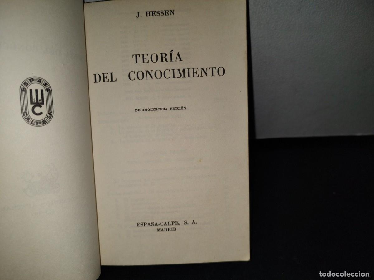 Libros de segunda mano: 41- TEORIA DEL CONOCIMIENTO - J. HESSEN - Foto 3