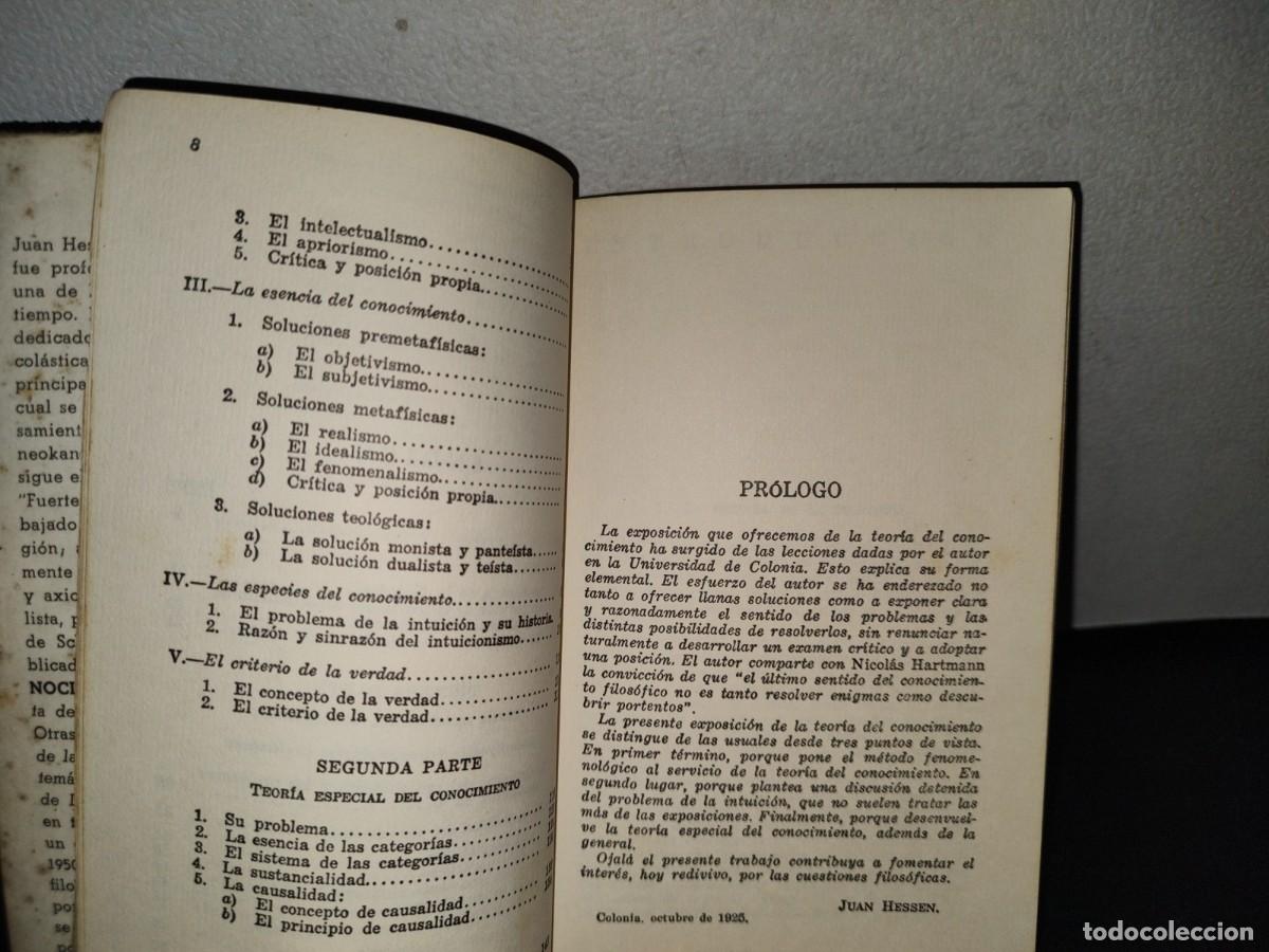 Libros de segunda mano: 41- TEORIA DEL CONOCIMIENTO - J. HESSEN - Foto 5