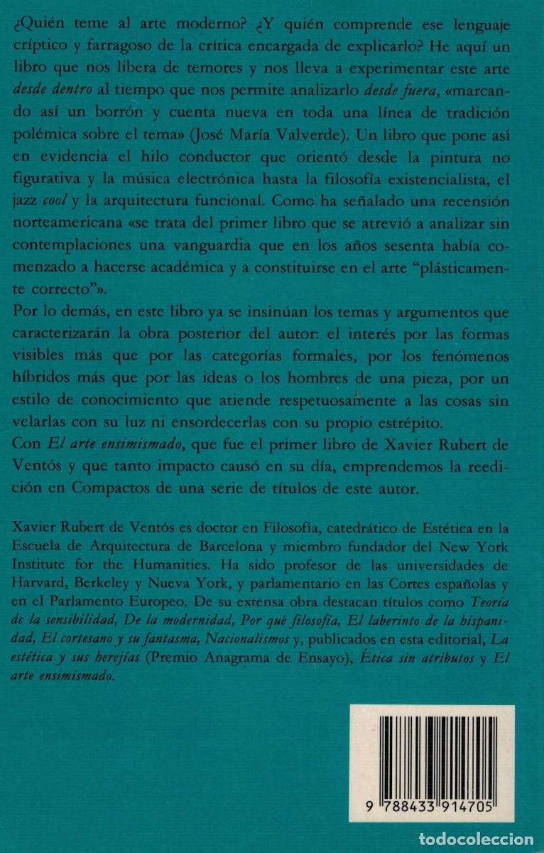 Libros de segunda mano: Xavier Rubert de Vent&oacute;s, El arte ensimismado - Foto 2