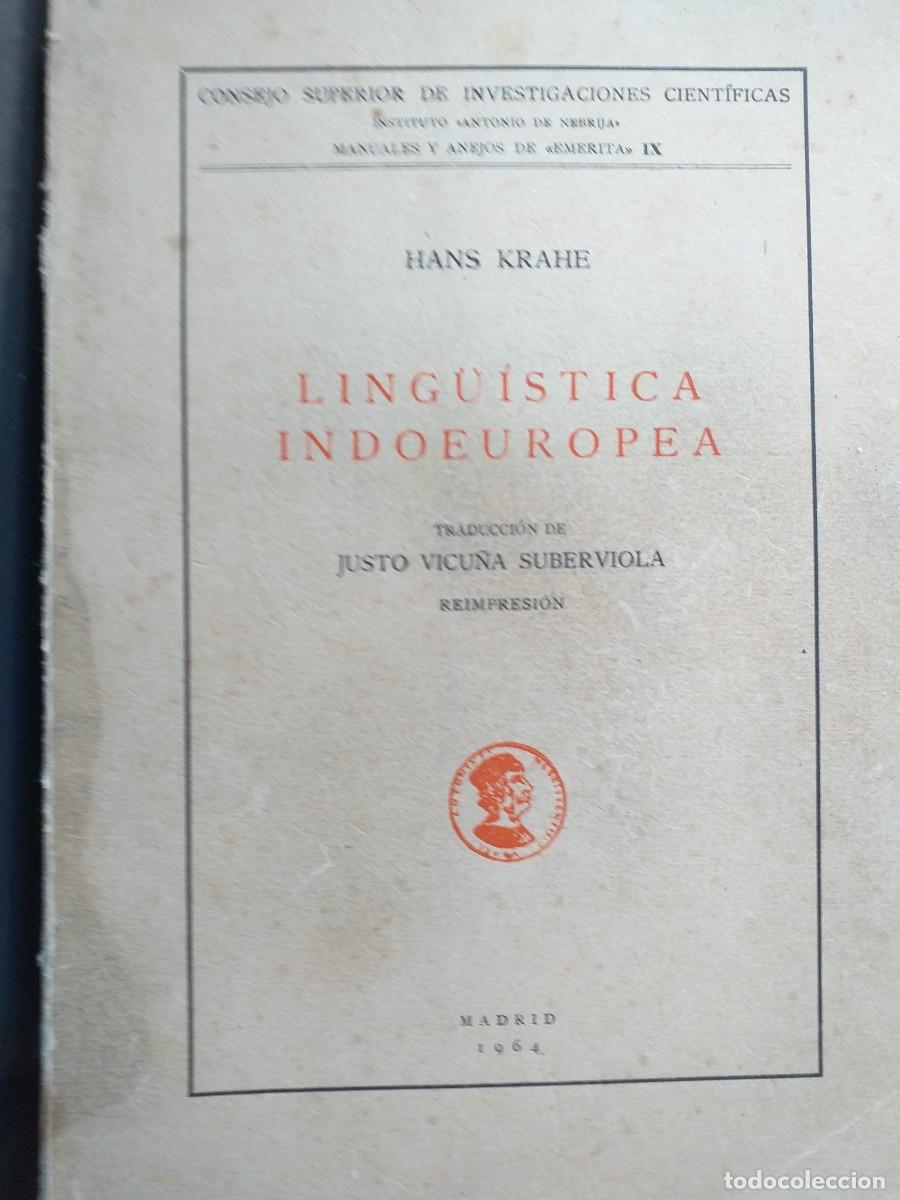 Libros de segunda mano: ling&uuml;&iacute;stica indoeuropea Hans Krahe - Foto 1