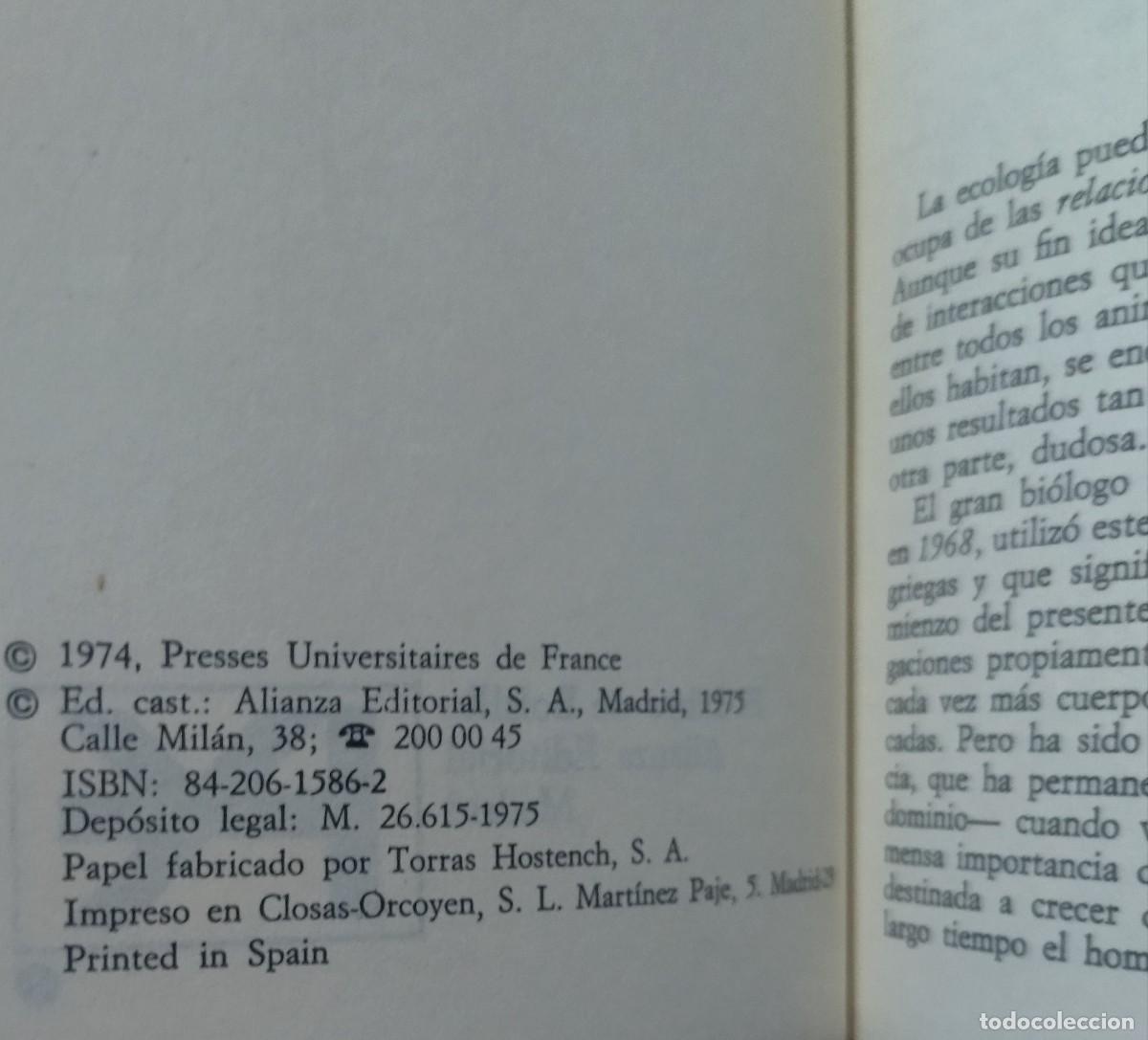 Libros de segunda mano: INTRODUCCI&Oacute;N A LA ECOLOG&Iacute;A / PHILIPPE DREUX. BUEN ESTADO - Foto 3