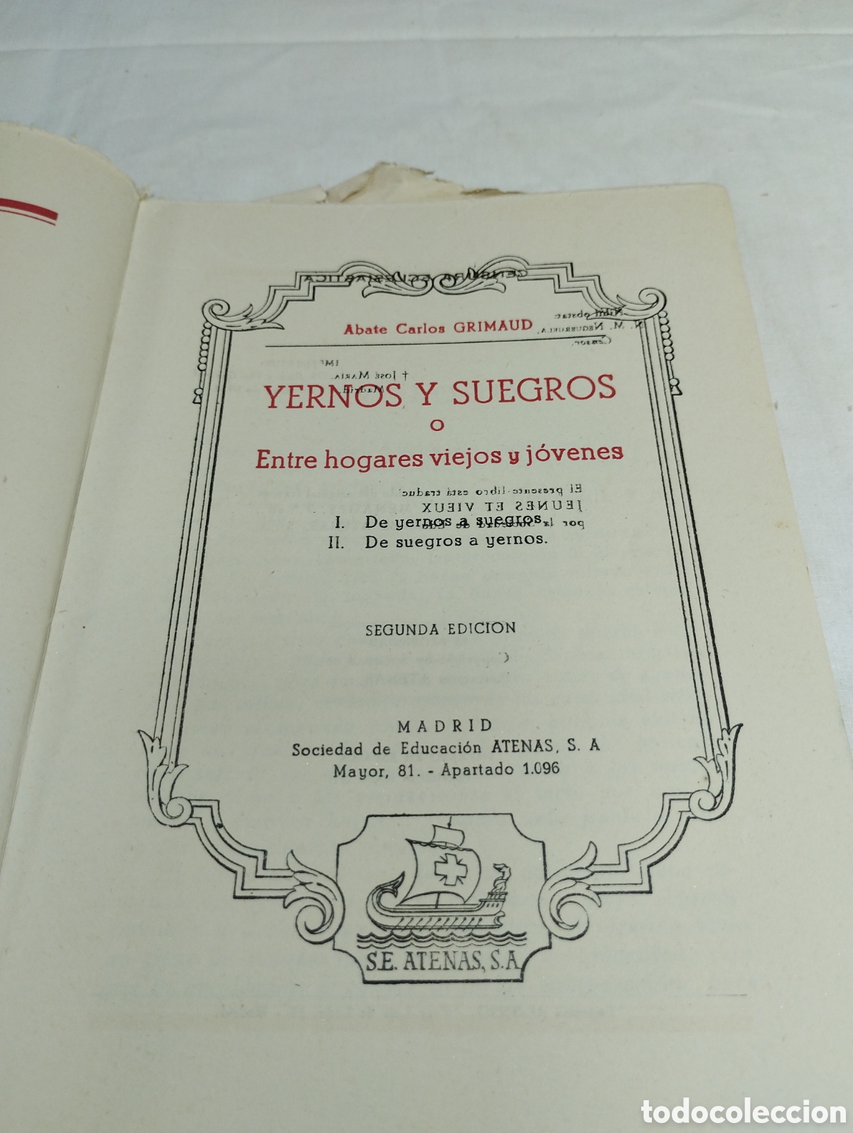 Libros de segunda mano: Yernos y suegros. C. Grimaud, 1951 KKB - Foto 3