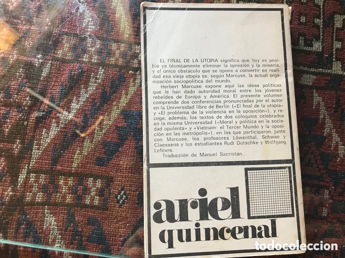 Libros de segunda mano: Al final de la utop&iacute;a. Herbert Marcuse. Ariel - Foto 3