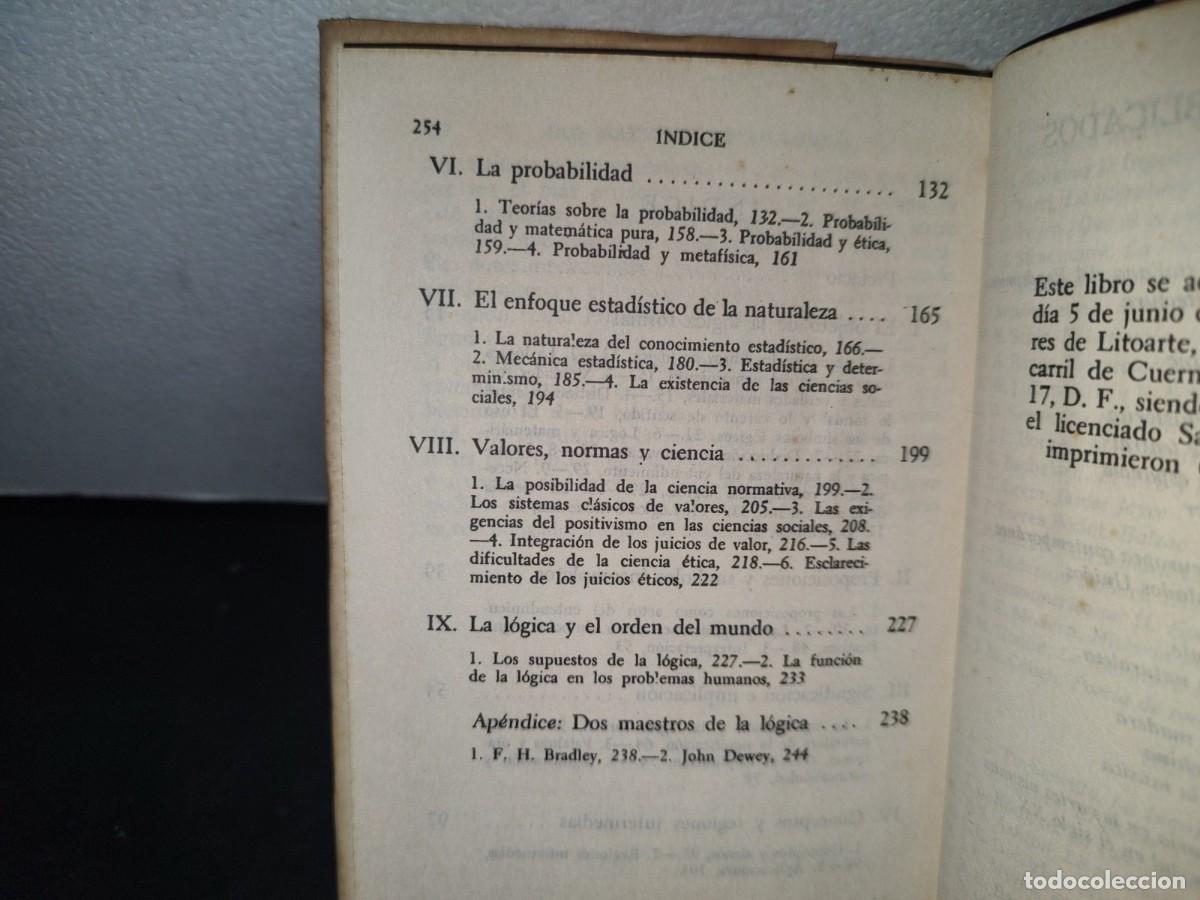 Libros de segunda mano: 33- INTRODUCCI&Oacute;N A LA L&Oacute;GICA - MORRIS R. COHEN - Foto 8