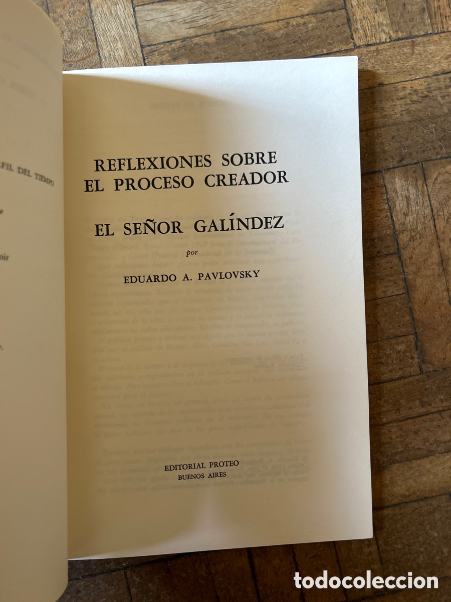 Libros de segunda mano: Reflexiones sobre el proceso creador - Eduardo Pavlovski - Proteo (1976) - Foto 3
