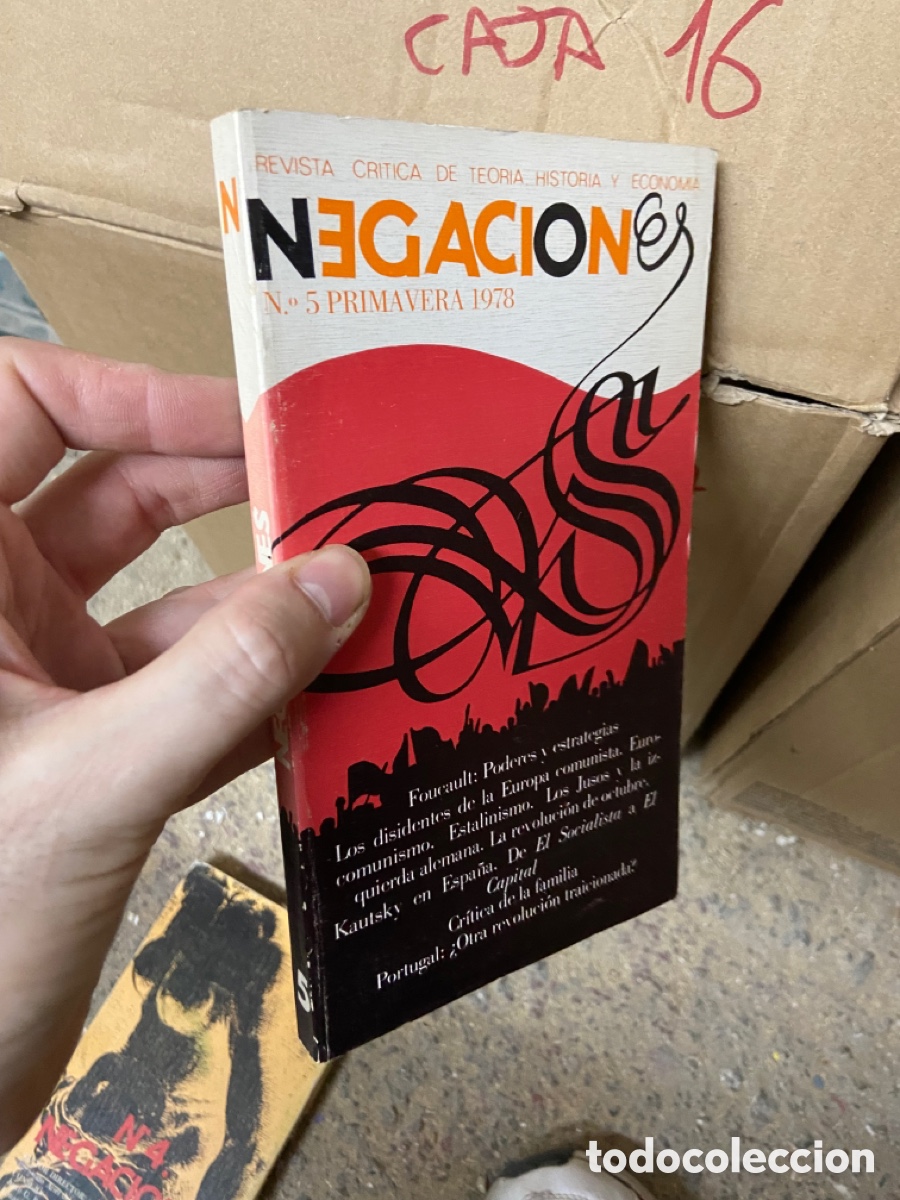 Second hand books: Caja16 Negaciones. Revista Cr&iacute;tica de Teor&iacute;a, Historia y Econom&iacute;a. N&ordm;5 - 1978