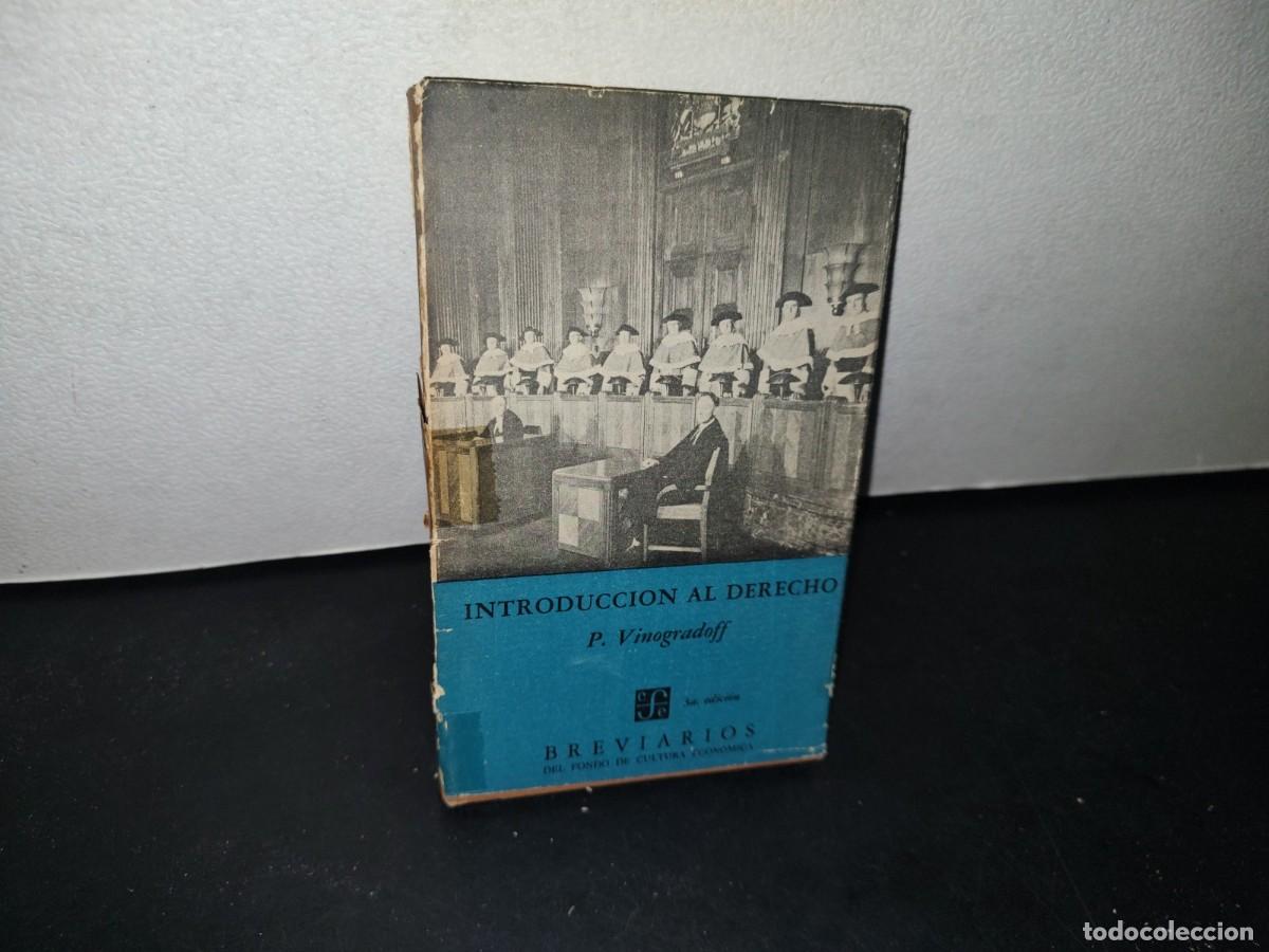 Libros de segunda mano: 75- INTRODUCCI&Oacute;N AL DERECHO - SIR PAUL VINOGRADOFF - Foto 1