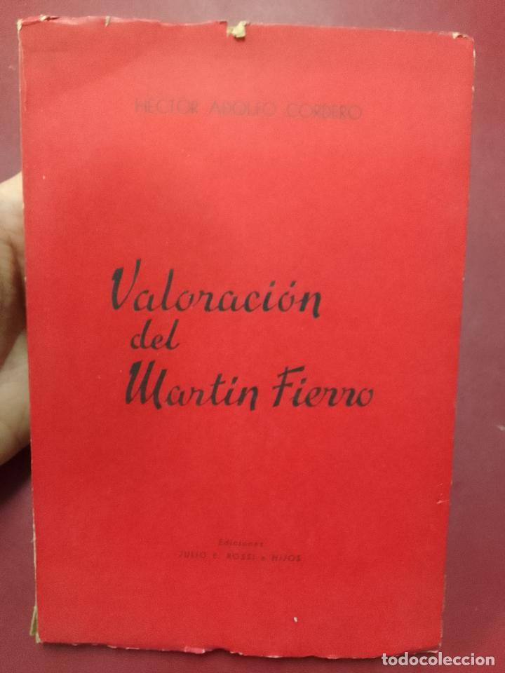 Libros de segunda mano: H&eacute;ctor Adolfo Cordero: Valoracion del Mart&iacute;n Fierro