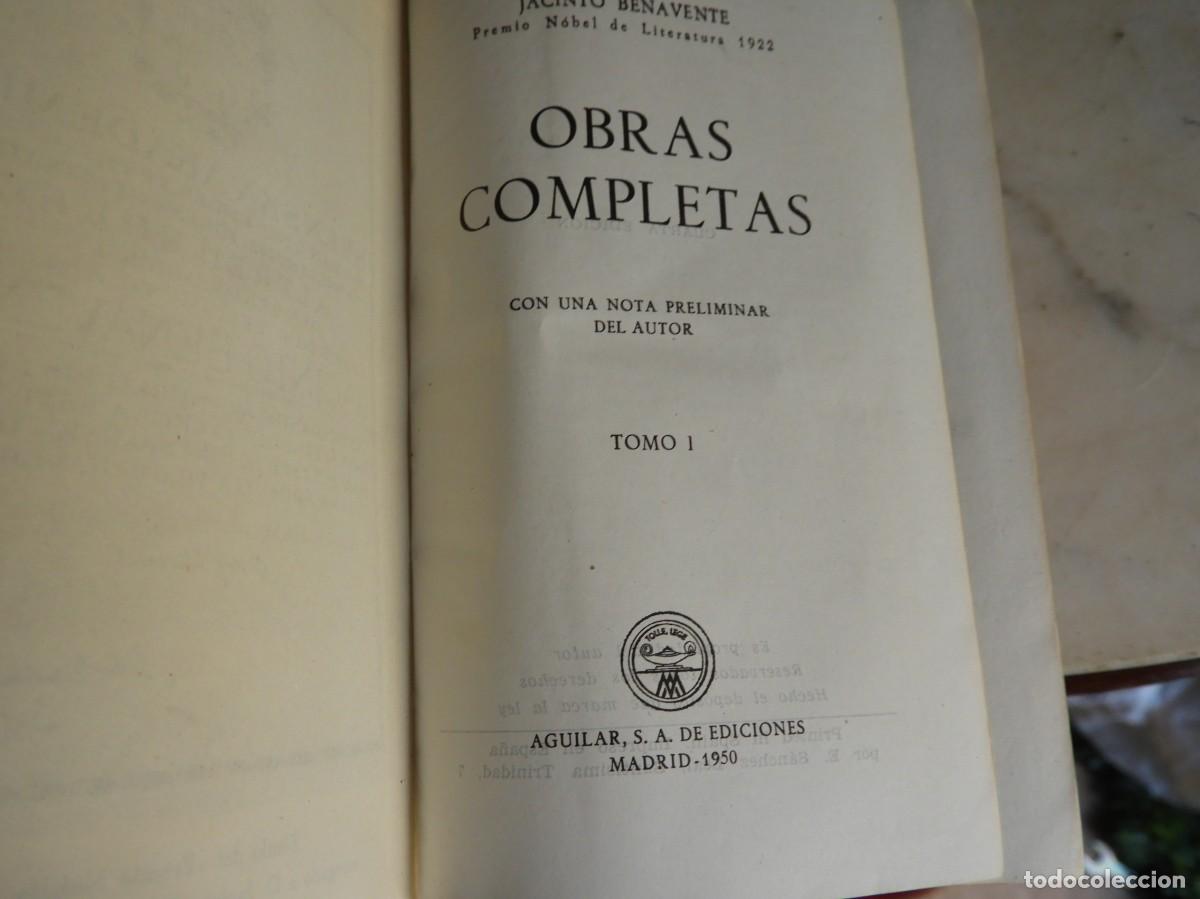 Libros de segunda mano: COLECCION DE LIBROS OBRAS COMPLETAS DE JACINTO BENAVENTE .ED. AGULAR - Foto 6