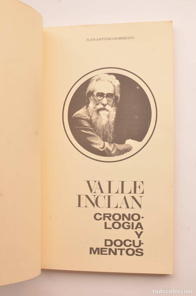 Libros de segunda mano: Valle Incl&aacute;n. Cronolog&iacute;a y documentos - HORMIG&Oacute;N, Juan Antonio - Foto 2