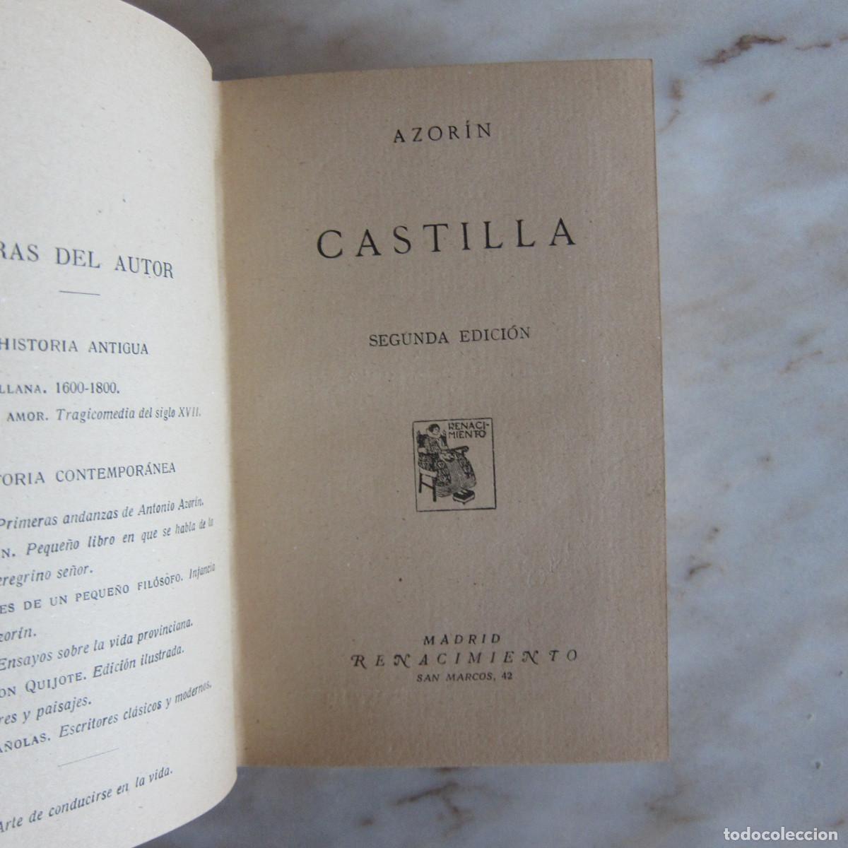 Libros de segunda mano: CASTILLA / LOS PUEBLOS - AZOR&Iacute;N (RENACIMIENTO) ENSAYO - Foto 2