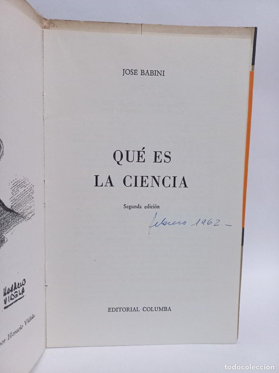 Libros de segunda mano: Jos&eacute; Babini - Qu&eacute; es la Ciencia - 1960 - Foto 2