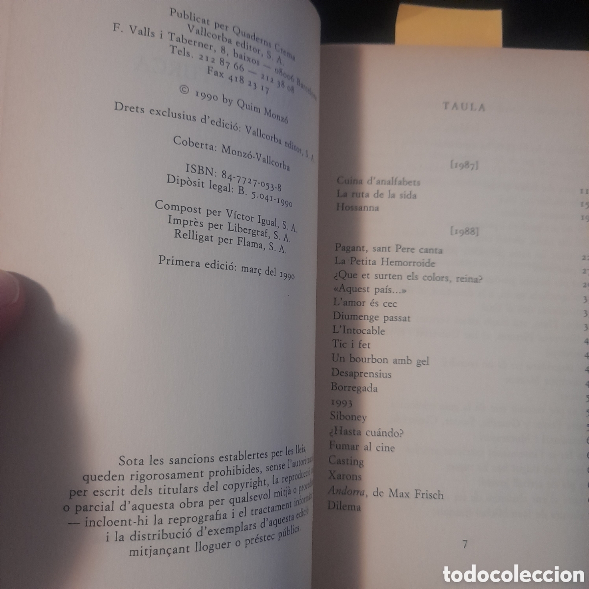 Libros de segunda mano: La maleta turca. Quim Monz&oacute;. 1&ordf; edici&oacute;. - Foto 3