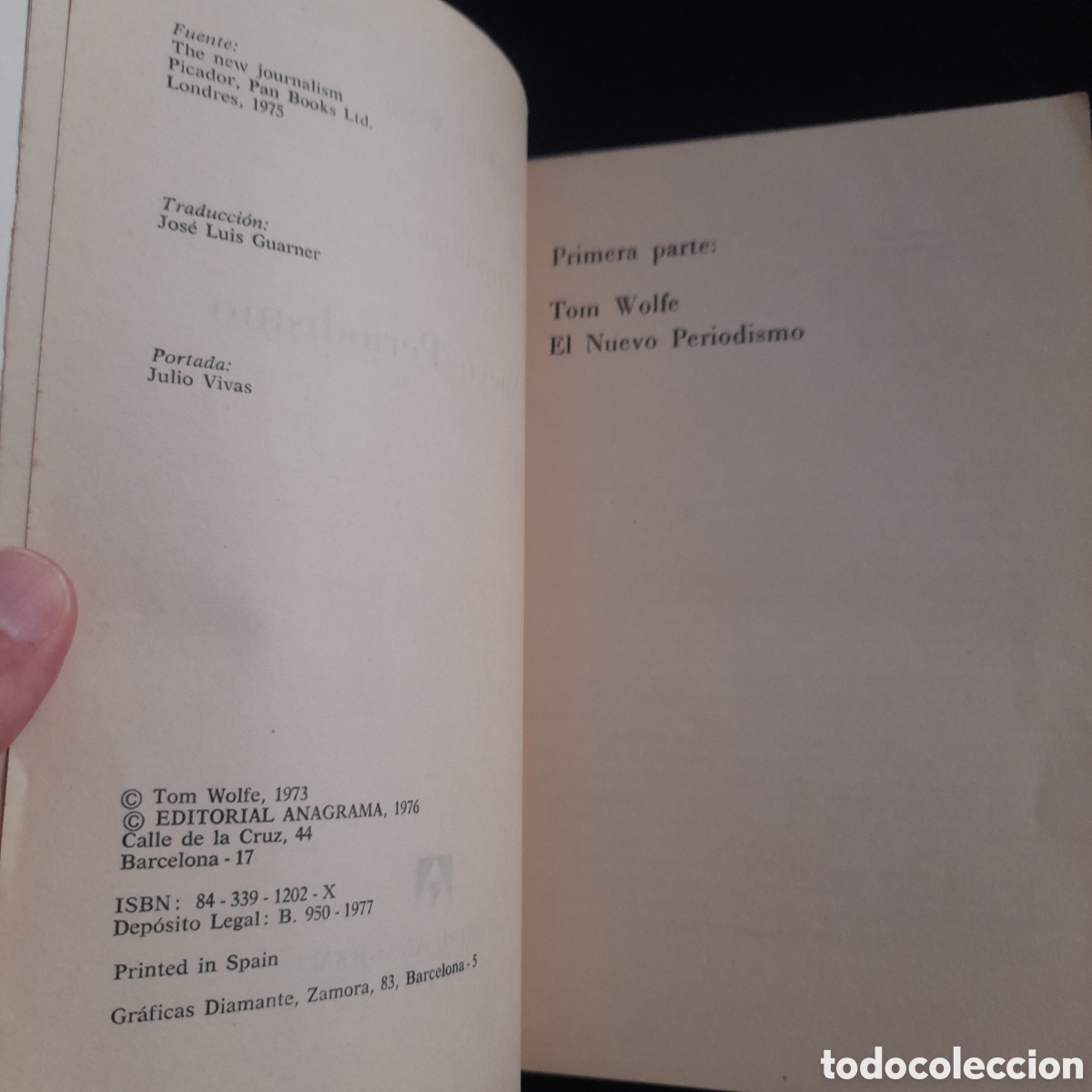 Libros de segunda mano: El nuevo periodismo. Tom Wolfe. 1&ordf; edici&oacute;n. Anagrama - Foto 3