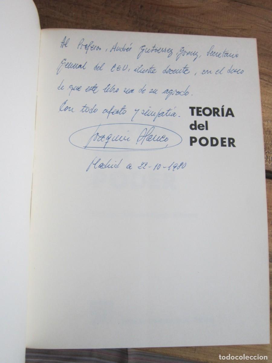 Libros de segunda mano: TEORIA DEL PODER. JOAQU&Iacute;N BLANCO ANDE. Editorial Pir&aacute;mide 1977. Dedicatoria aut&oacute;grafa del autor - Foto 2