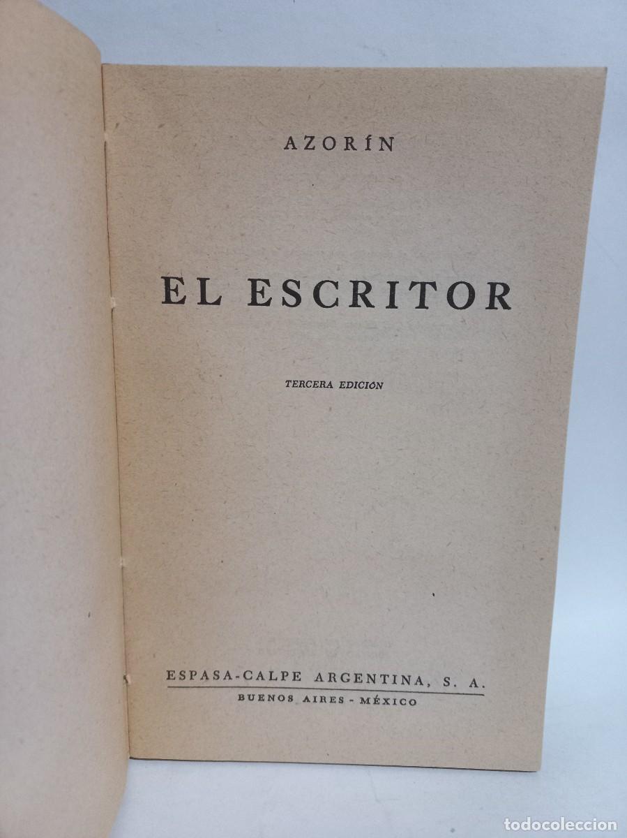 Libros de segunda mano: Azorin - El Escritor - 1952 - Foto 2