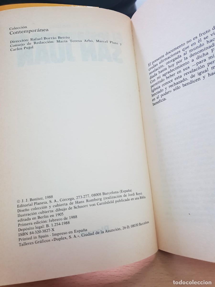 Libros de segunda mano: El testamento de San Juan. J.J. Benitez - Foto 3
