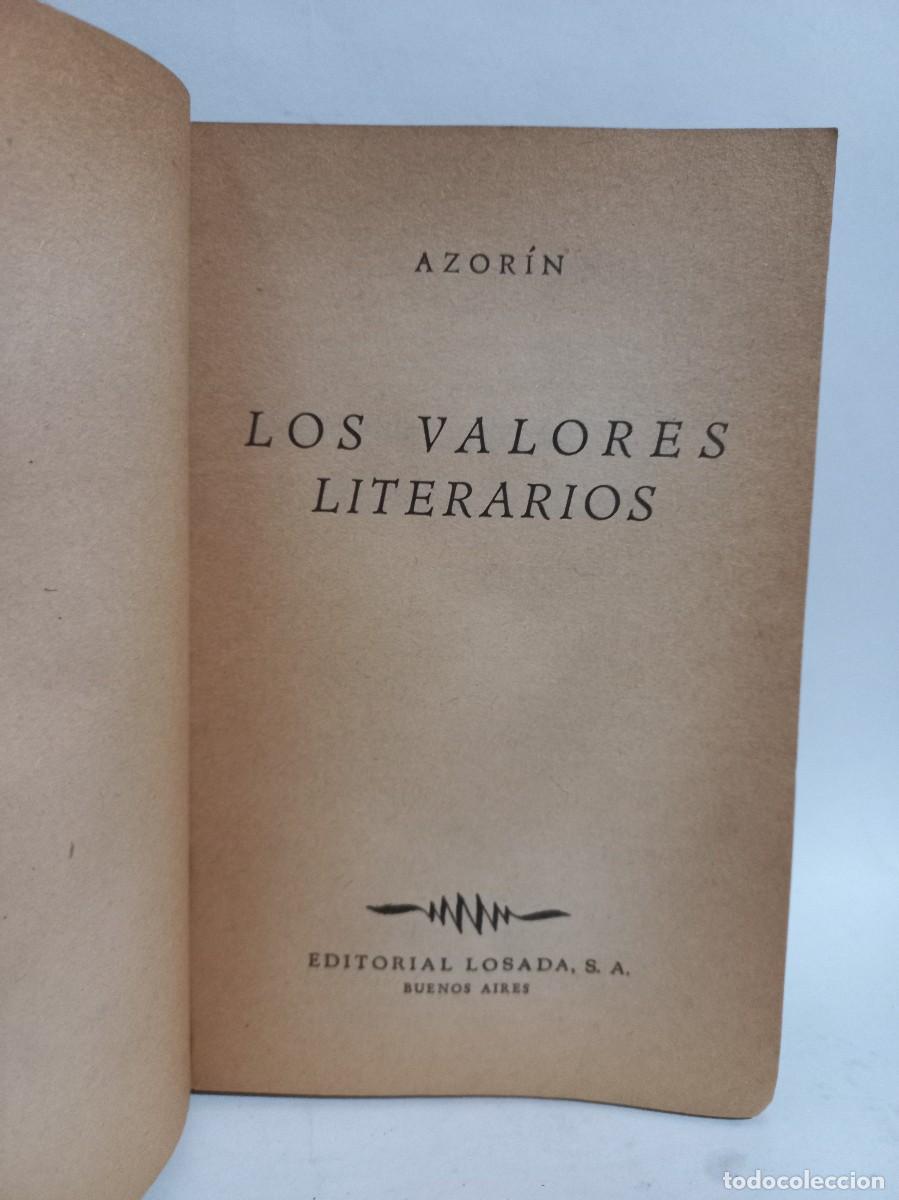 Libros de segunda mano: Azor&iacute;n - Los Valores Literarios - Primera edici&oacute;n - 1944 - Foto 2