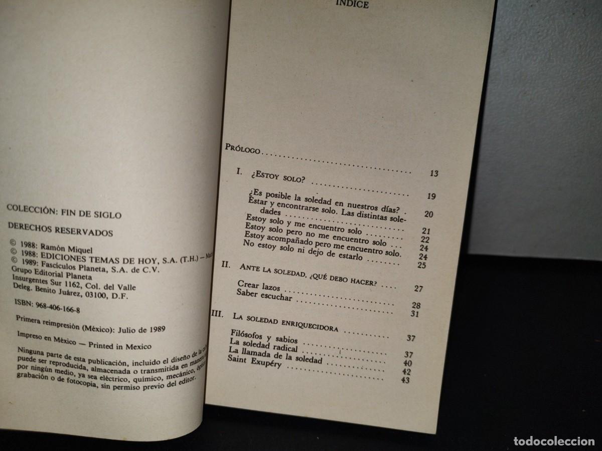 Libros de segunda mano: 190- LA SOLEDAD - RAM&Oacute;N MIQUEL - Foto 5