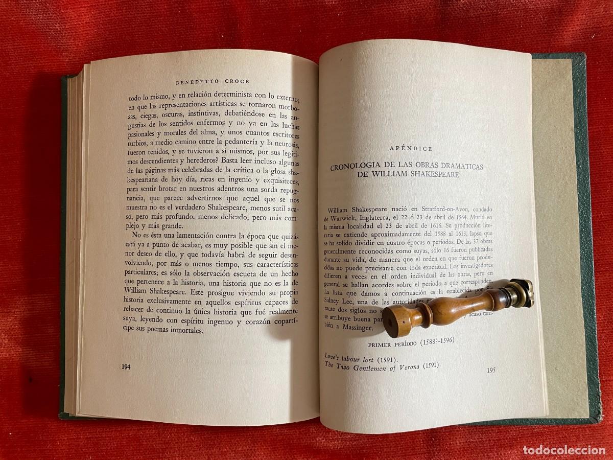 Libros de segunda mano: BENEDETTO CROCE. SHAKESPEARE. EDICIONES IM&Aacute;N, 1944 - Foto 7