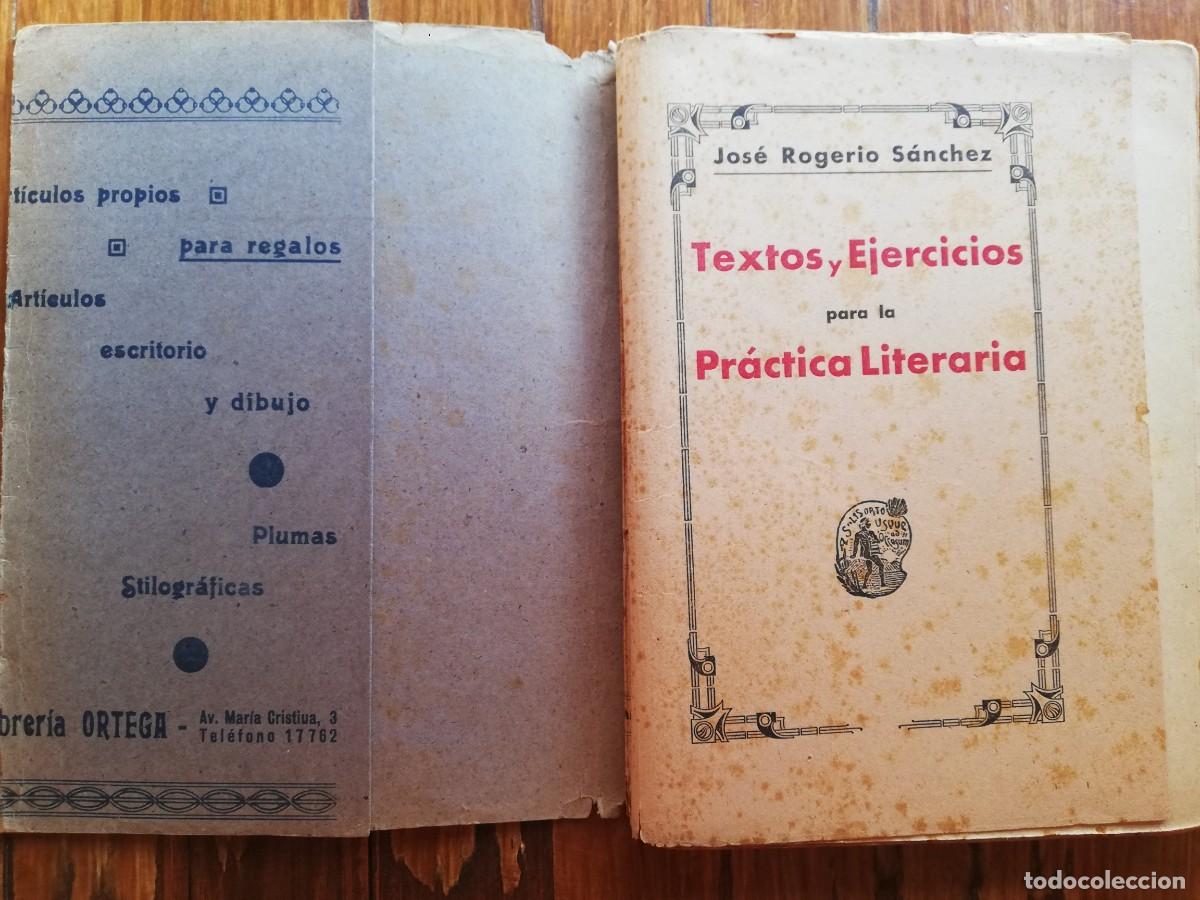 Libros de segunda mano: Libro &rdquo;Textos y Ejercicios para la Pr&aacute;ctica Literaria&rdquo;. Sobrecubierta de la antigua librer&iacute;a Ortega. - Foto 2
