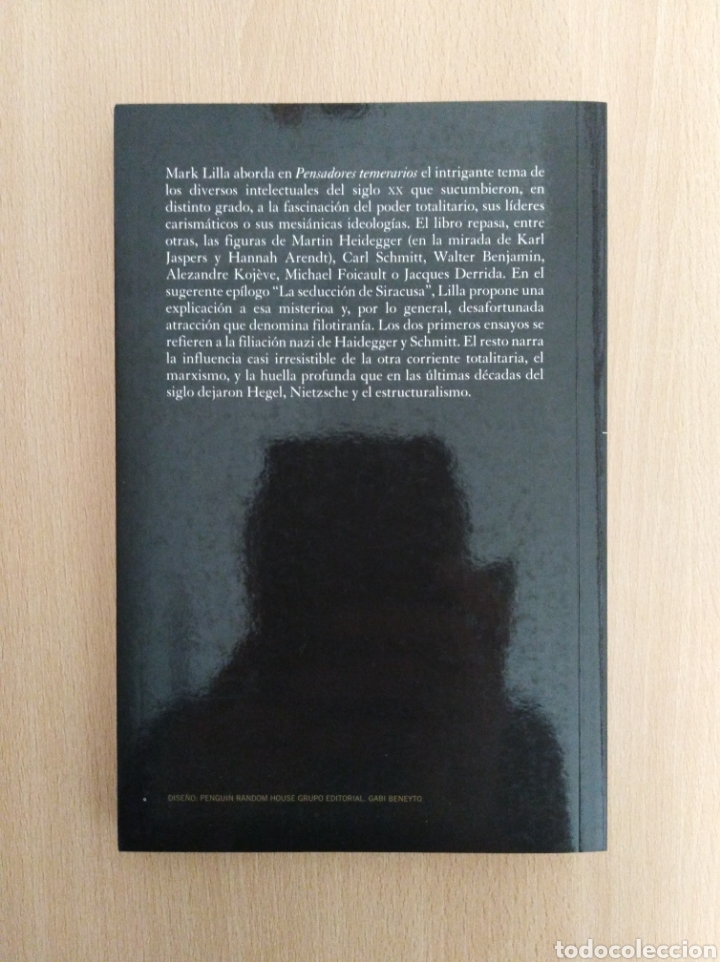 Libros de segunda mano: PENSADORES TEMERARIOS. Mark Lilla - Foto 2
