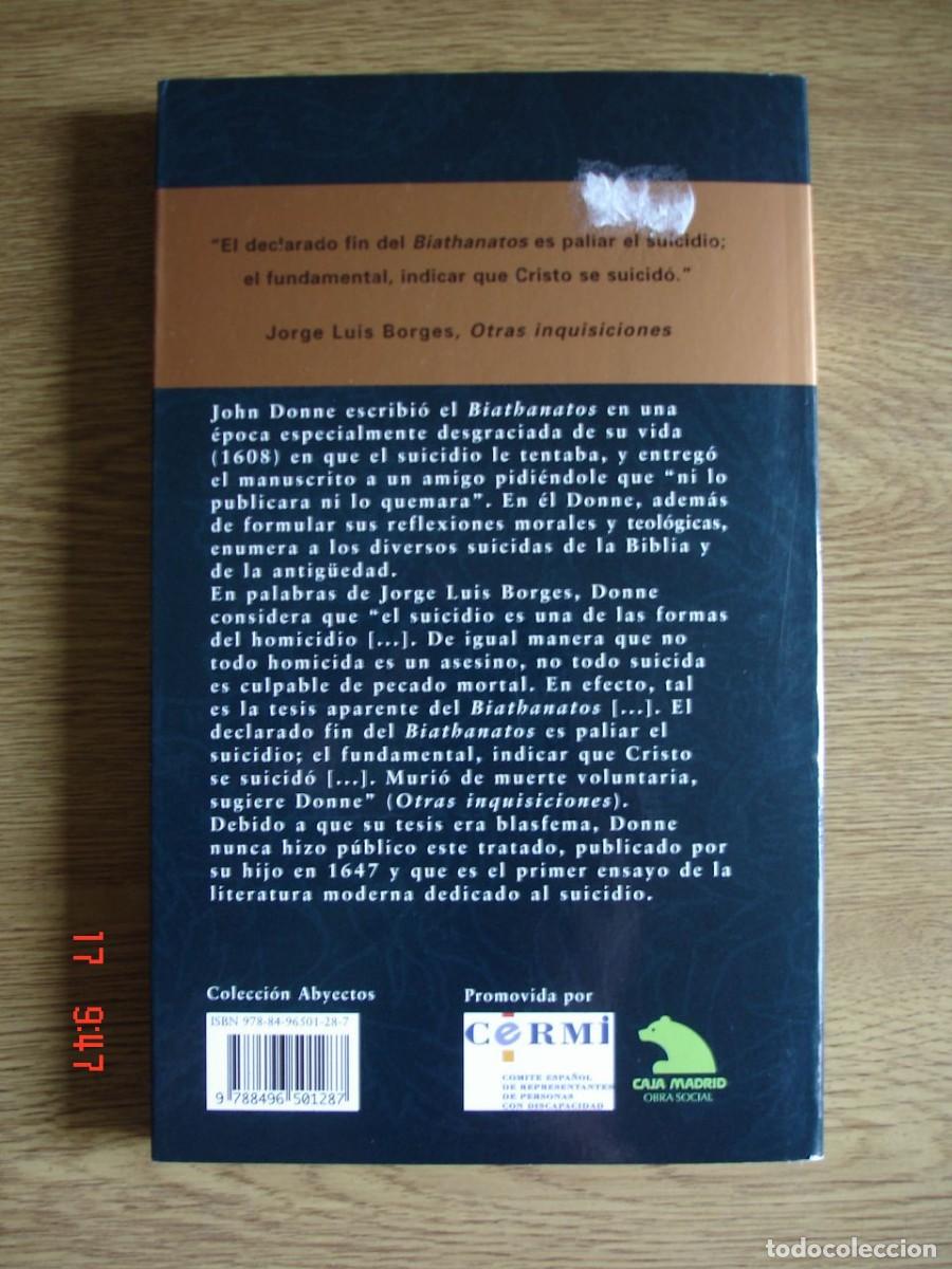 Libros de segunda mano: BIATHANATOS - JOHN DONNE - EL COBRE EDICIONES, 2007 - Foto 2
