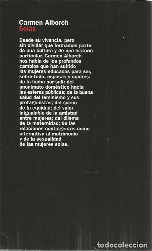 Libros de segunda mano: Solas (Coleccion Grandes exitos de hoy) - Alborch, Carmen - Foto 2