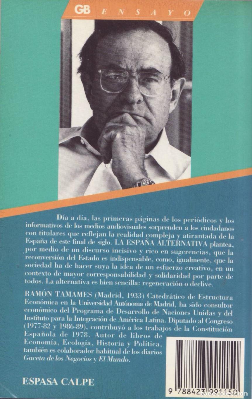 Libros de segunda mano: La Espana alternativa - Tamames, Ramon - Foto 3