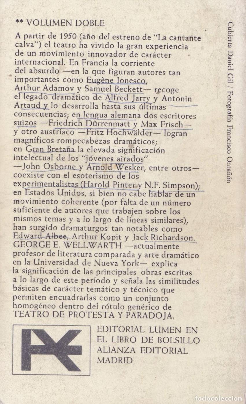 Libros de segunda mano: Teatro de protesta y paradoja - E. Wellwarth, George - Foto 2