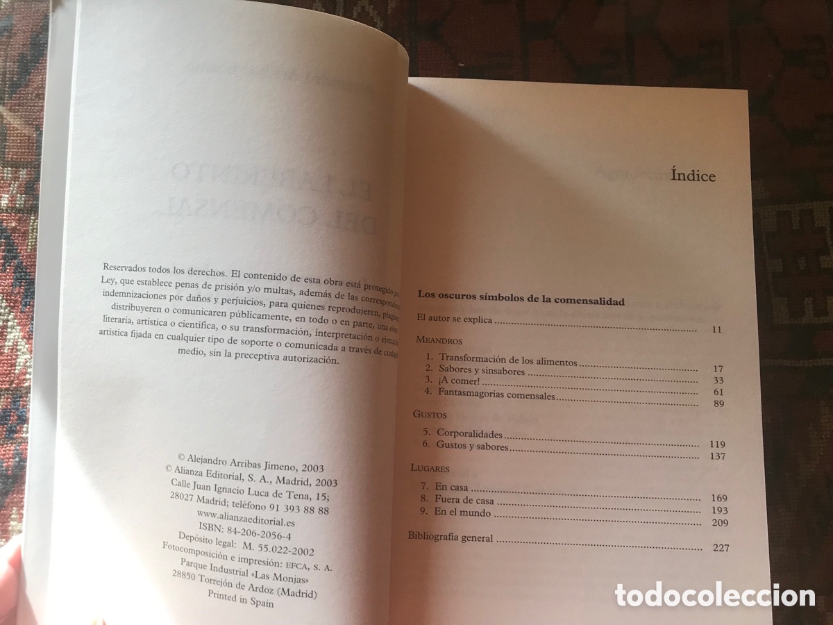 Libros de segunda mano: Laberinto del comensal. Alejandro arribas. Alianza editorial. Como nuevo - Foto 4