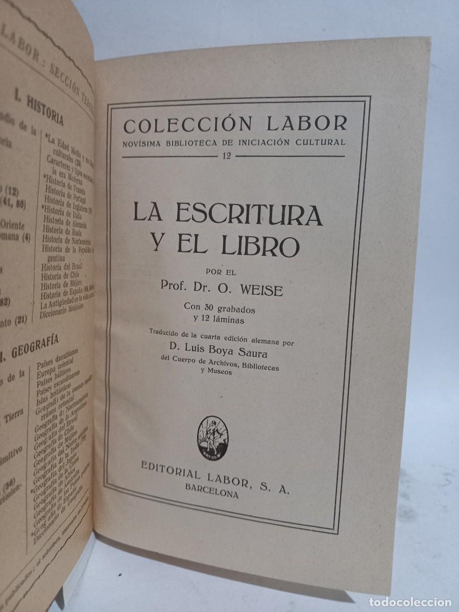 Libros de segunda mano: Prof. Dr. O. Weise - La Escritura y el Libro - Foto 2