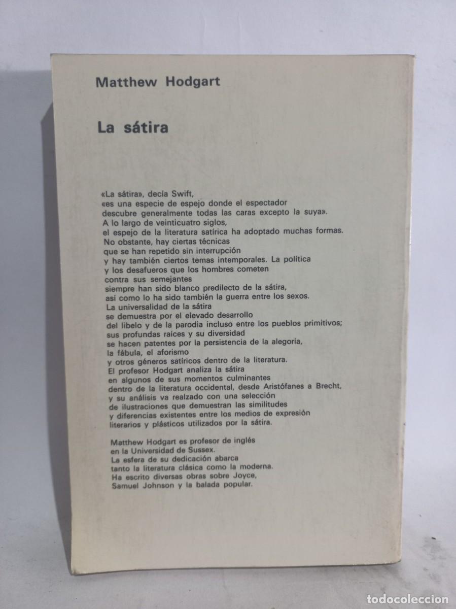 Libros de segunda mano: Matthew Hodgart - La S&aacute;tira - Primera edici&oacute;n en espa&ntilde;ol - 1969 - Foto 3