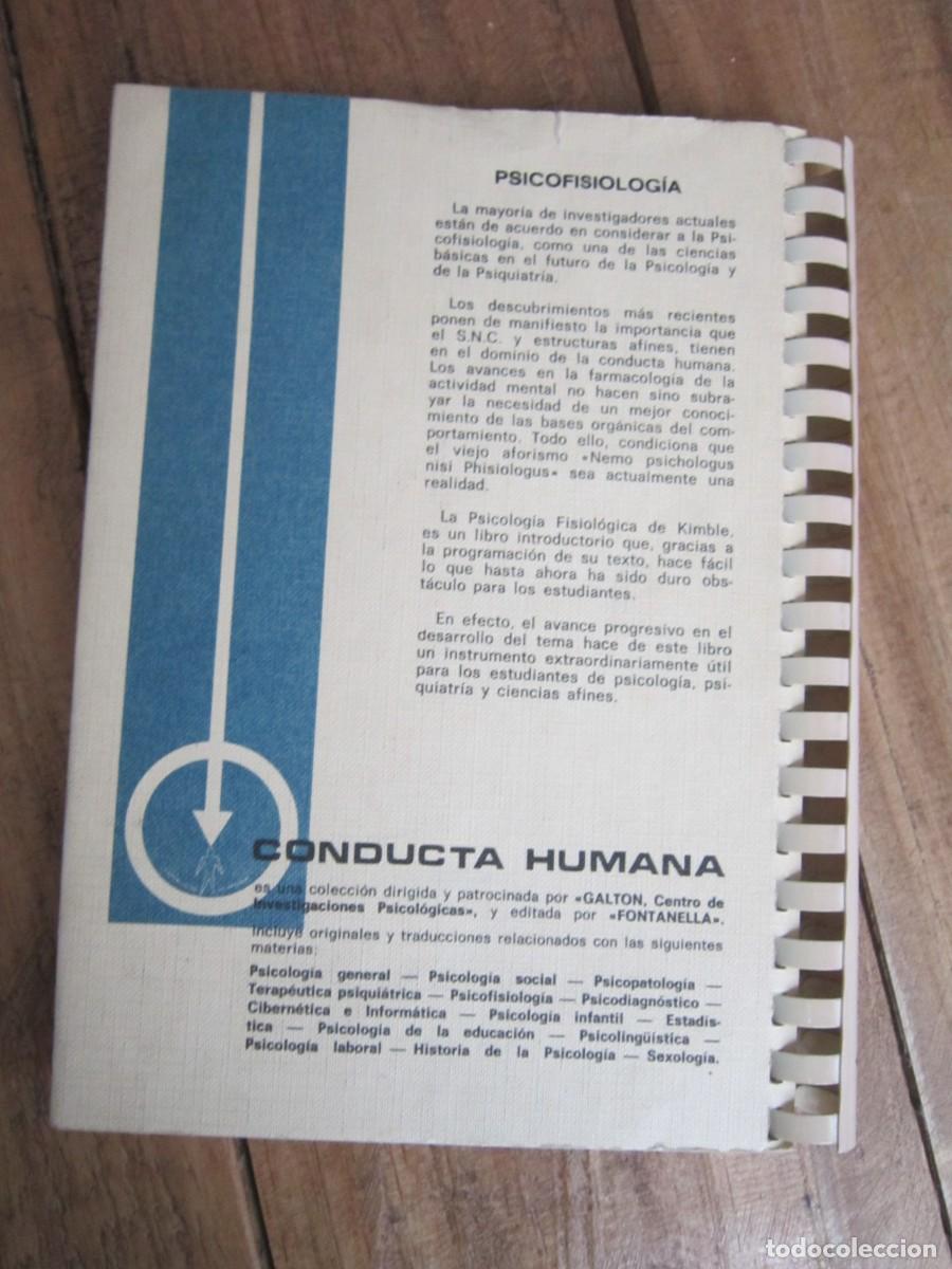 Libros de segunda mano: PSICOFISIOLOG&Iacute;A. Texto Programado. Daniel P. Kimble. Editorial Fontanella. Galton 1971. - Foto 3