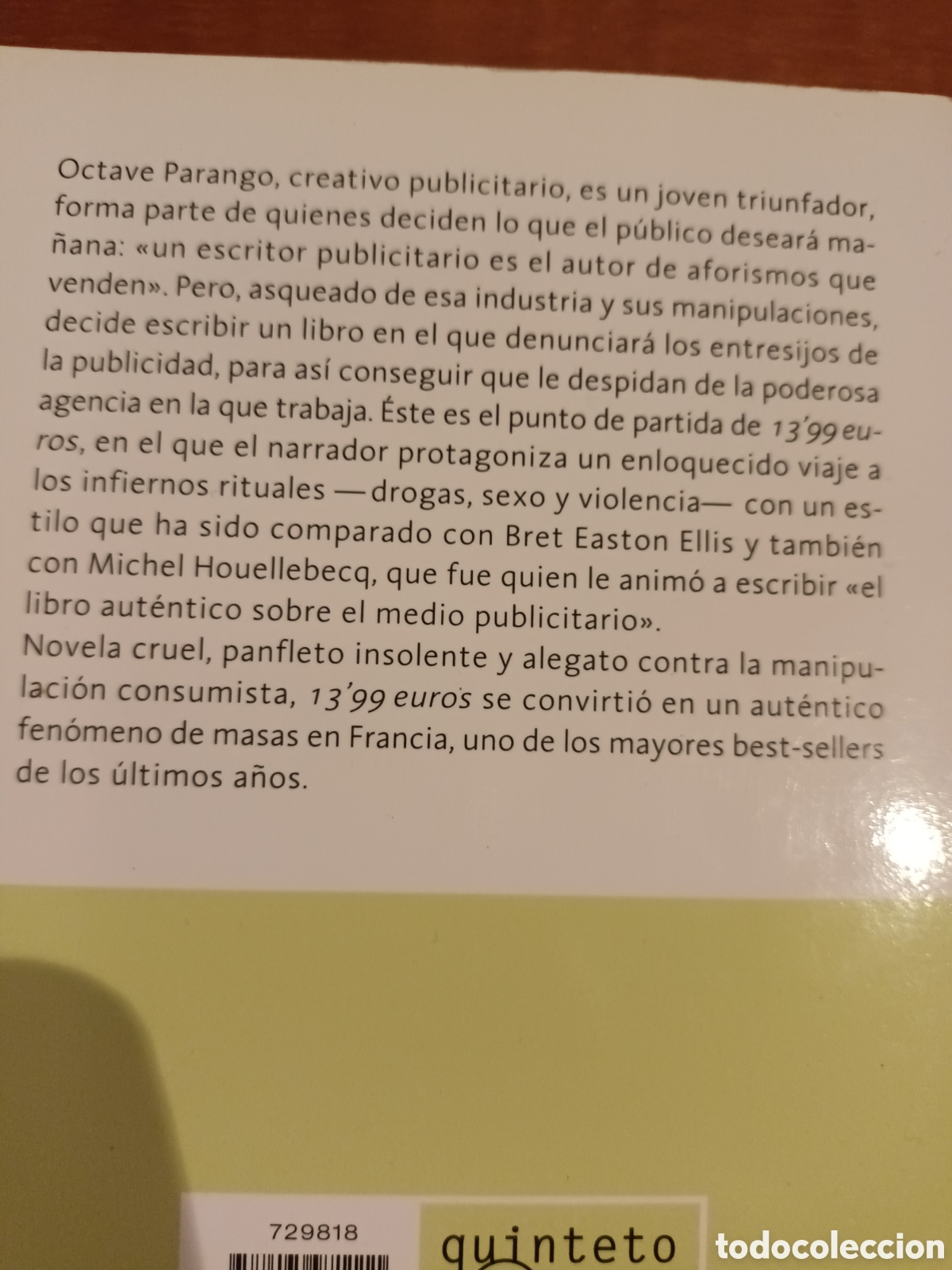 Libros de segunda mano: 13,99 - Fr&eacute;deric Beigbeder - Foto 2