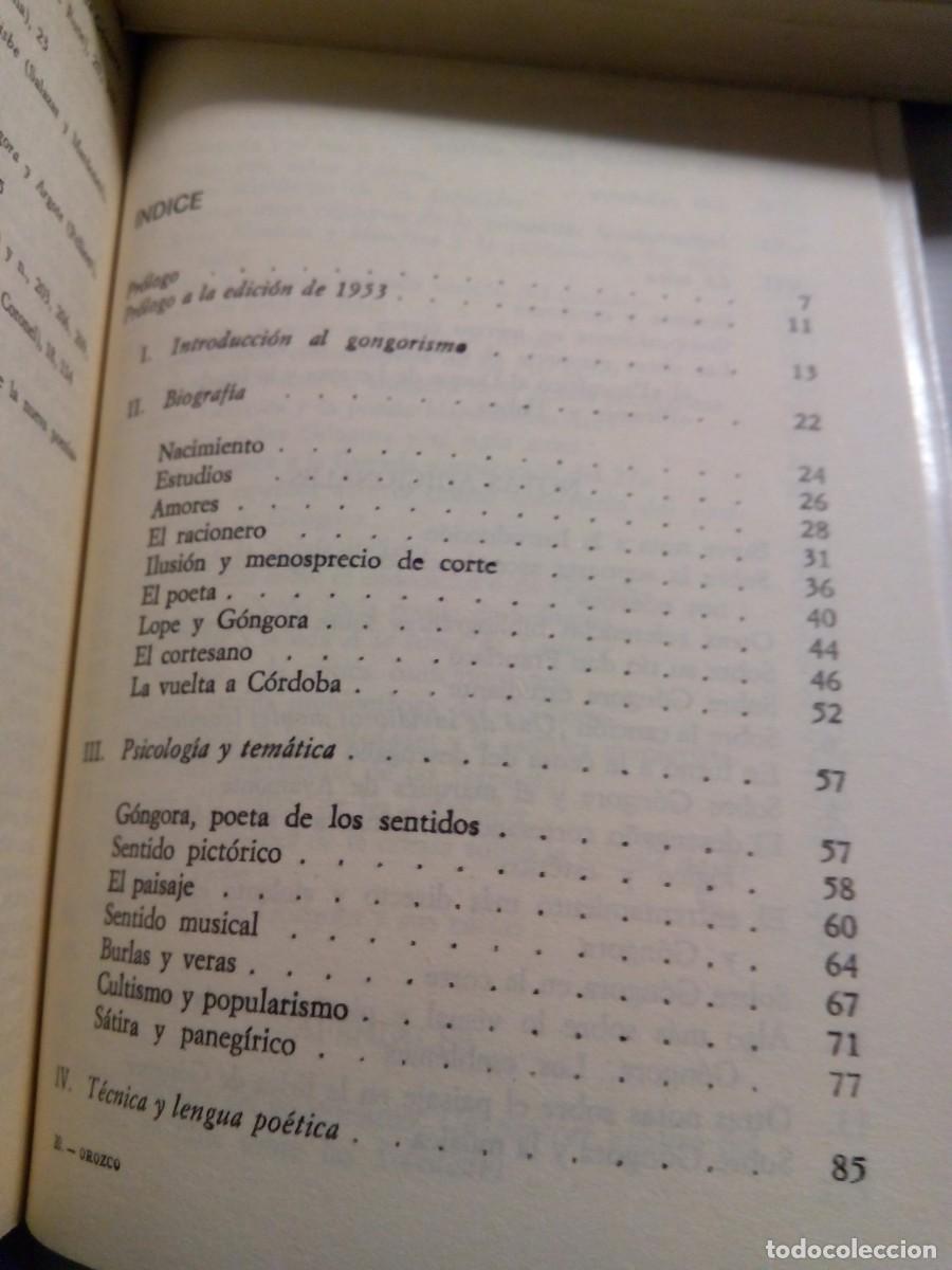Libros de segunda mano: INTRODUCCI&Oacute;N A G&Oacute;NGORA / EMILIO OROZCO - Foto 5