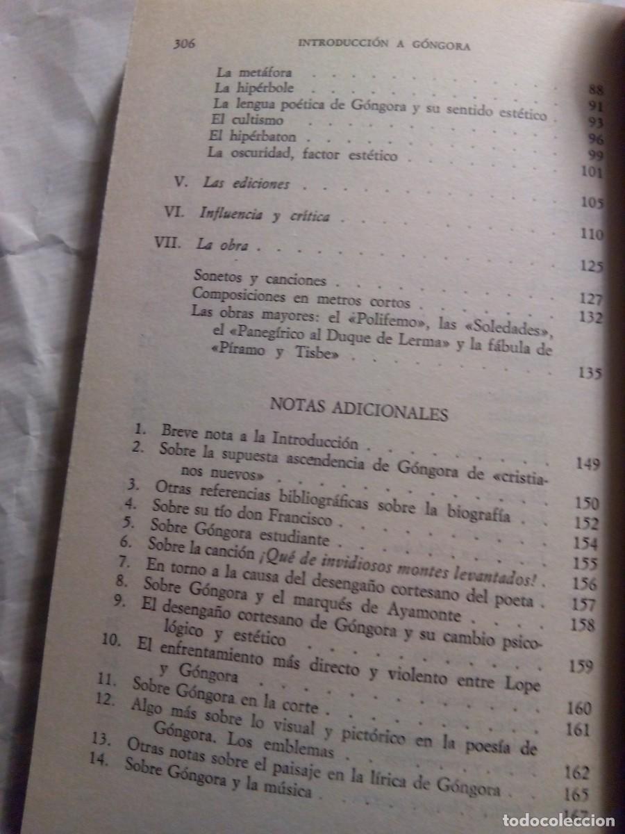 Libros de segunda mano: INTRODUCCI&Oacute;N A G&Oacute;NGORA / EMILIO OROZCO - Foto 6