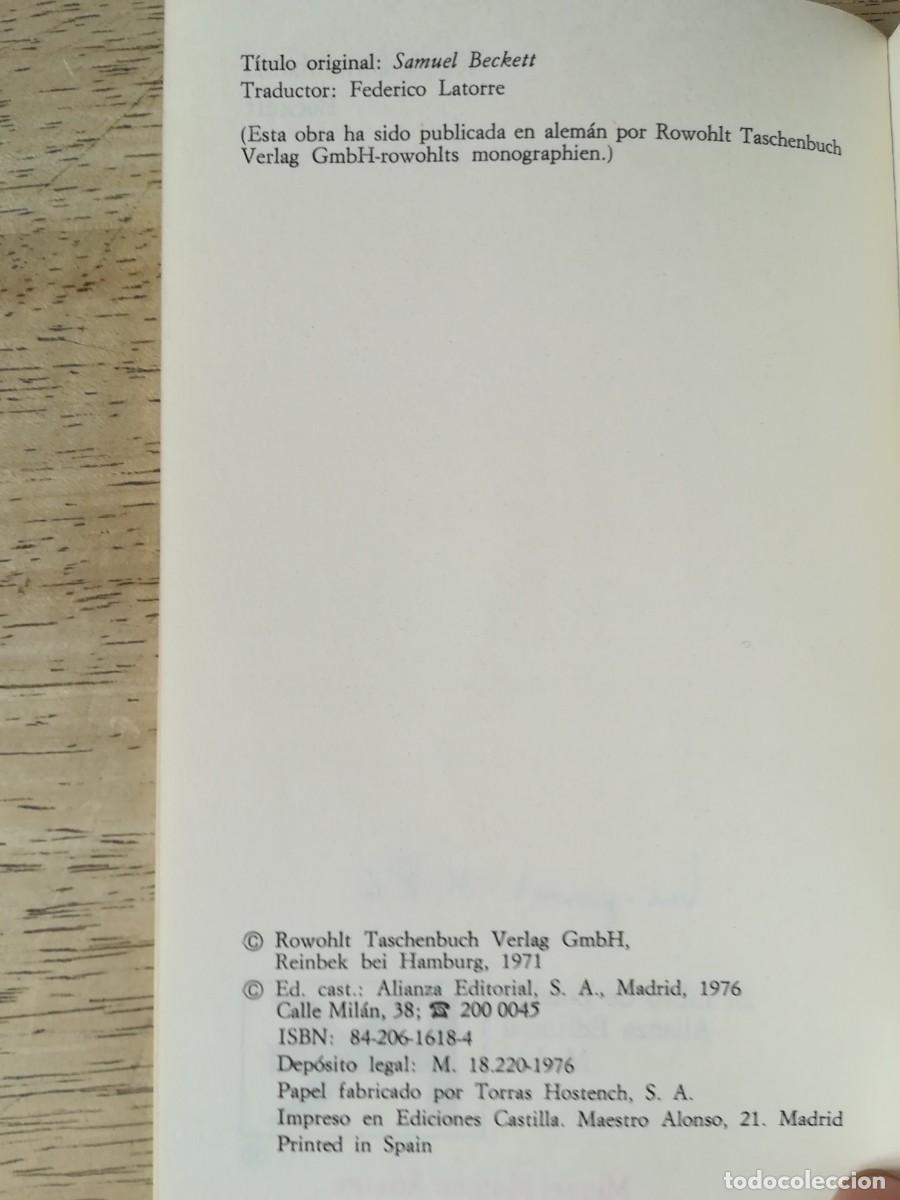 Libros de segunda mano: Samuel Beckett. Klaus Birkenhauer - Foto 3