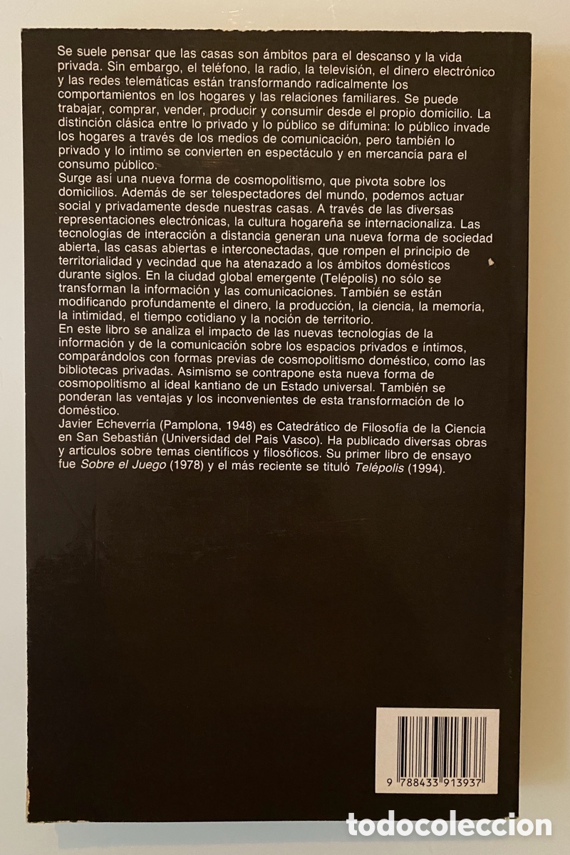 Libros de segunda mano: Cosmopolitas modernos - ECHEVERR&Iacute;A, Javier - Foto 2