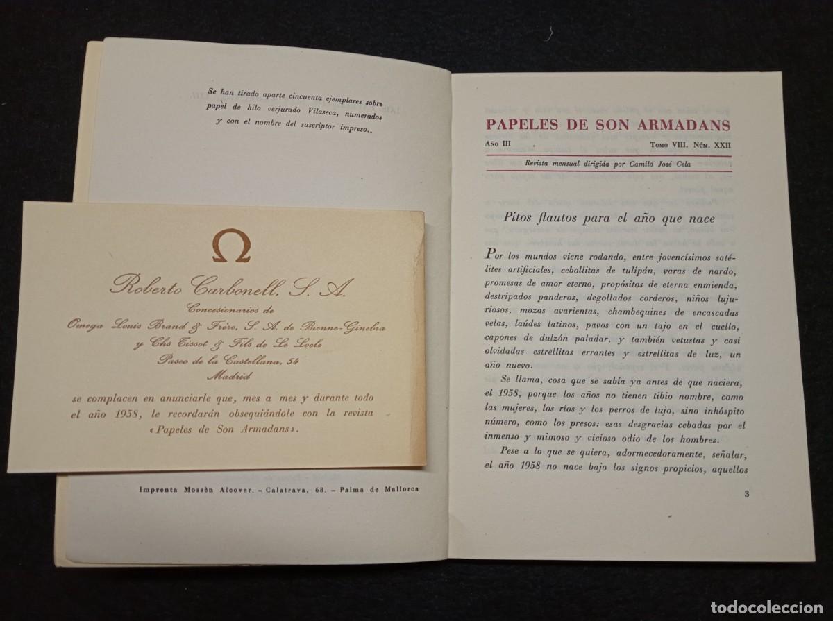Libros de segunda mano: Papeles de Son Armadans. A&ntilde;o 1958 completo. - Foto 8