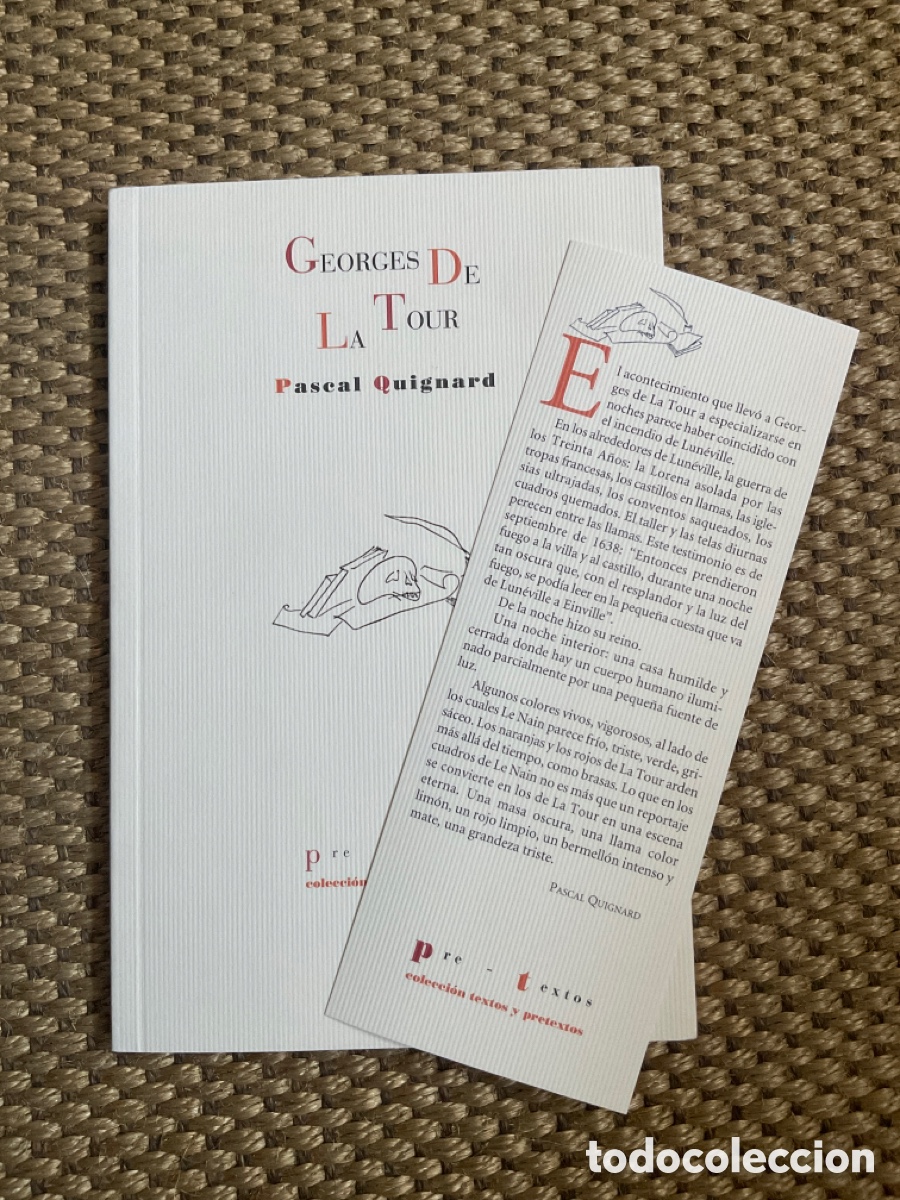 Libros de segunda mano: Georges de la Tour. Quignard, Pascal. Pre-textos 2010. - Foto 2
