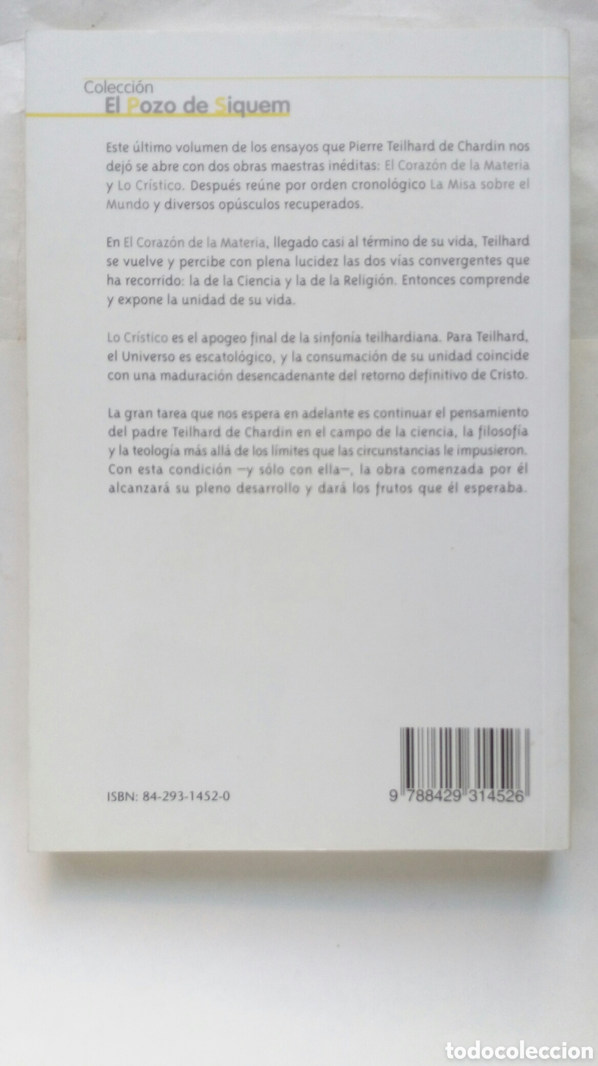 Libros de segunda mano: El coraz&oacute;n de la materia. Pierre Teilhard de Chardin. - Foto 2