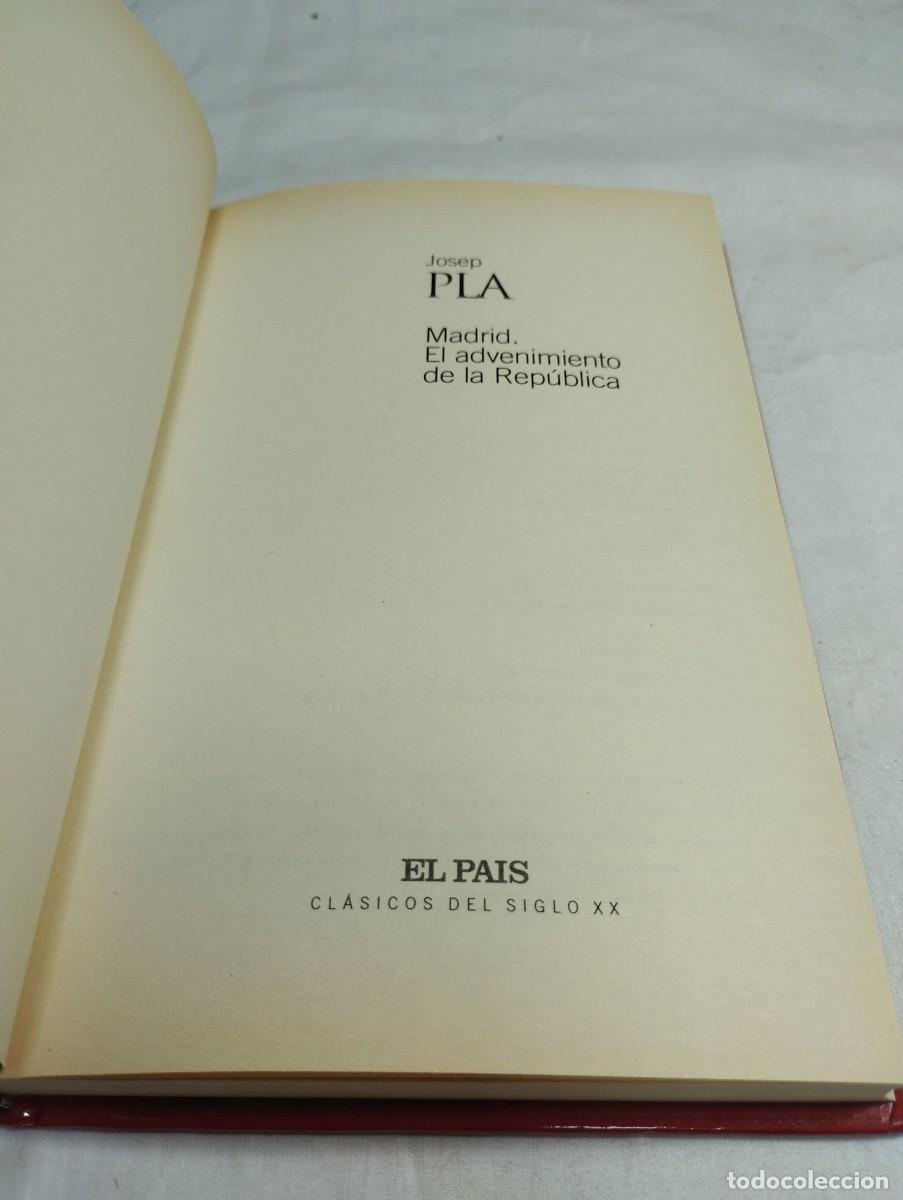 Libros de segunda mano: Madrid. El advenimiento de la Rep&uacute;blica. Josep Pla, 2003 - Foto 2