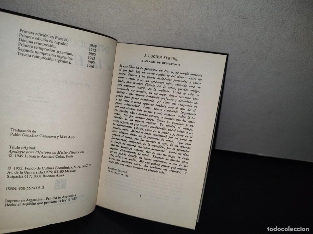 Libros de segunda mano: 91- INTRODUCCI&Oacute;N A LA HISTORIA - MARC BLOCH - 1990 - Foto 5